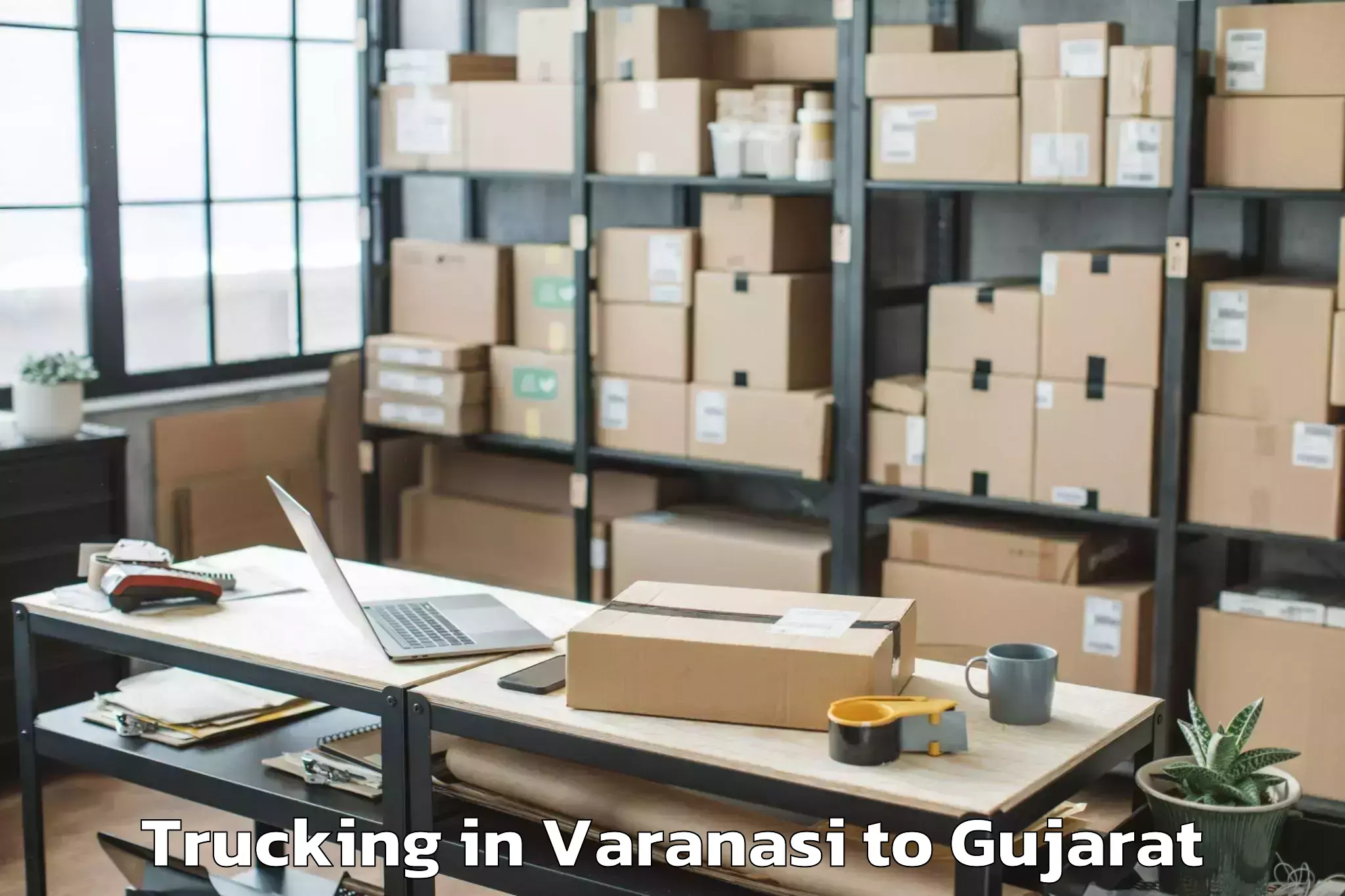 Professional Varanasi to Palitana Trucking